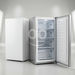 Defrost Upright Freezer MR-FZ95 - 4 Drawers Compact Design (White & Silver)