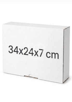 Packaging & Wrapping Materials in Tripoli - علب كرتون بيضاء للتوضيب 34x24x7 سم | White Cardboard Packing Boxes 34x24x7 cm