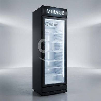 Office Furniture & Equipment in Bouchrieh - Mirage Fridge Showcase MR-SC380 - Professional Beverage Cooler - 195cm Tall Black Design