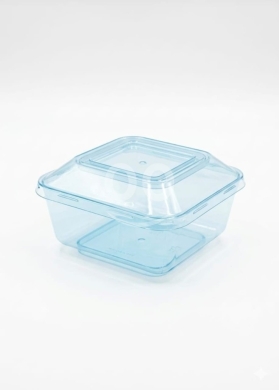 Packaging & Wrapping Materials in Tripoli - أوعية طعام بلاستيكية "سوزانا" زرقاء شفافة مع غطاء | Premium Souzana Blue Tinted Plastic Containers w