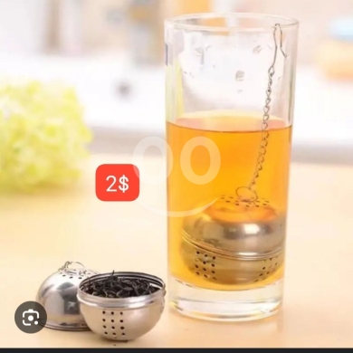 Other Goods in Adonis - مصفاة شاي ستانلس ستيل كروية مع سلسلة | Stainless Steel Mesh Tea Ball Infuser