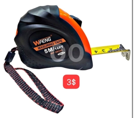 أدوات ومعدات منزلية في ادونيس - شريط قياس متين 5 أمتار بدقة عالية | 5M Durable Measuring Tape High Precision
