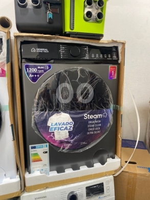 Kitchen appliances in Tripoli - غسالة جنرال 8 كيلو إنفرتر سيلفر 1200 دورة بخار | General 8kg Inverter Washer Silver