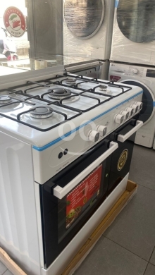 Kitchen appliances in Tripoli - غاز جنرال 5 عيون تصميم إيطالي لون أبيض مميز | General 5-Burner Gas Cooker Italian Design