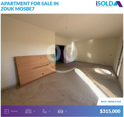 Apartments for sale in Zouk Mosbeh - "Near NDU" 208m2 apartment+160m2 Terrace+Sea View 4sale in Zouk mosbehAM66A463