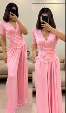 جمبسوت نسائي عصري بتصميم الـ Wrap ألوان متعددة | Women's Trendy Wrap Design Jumpsuit — 7
