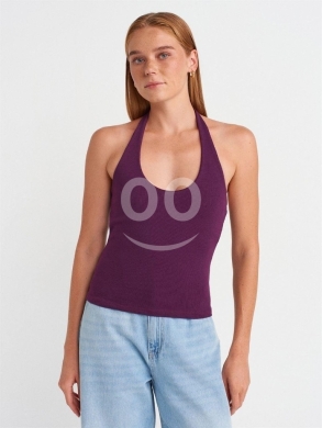توب نسائي "هالتر" ريب ألوان متعددة | Women's Premium Halter Neck Ribbed Top — 2