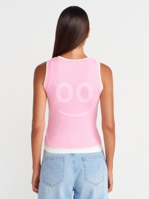 توب نسائي "تانك" مزدوج بتصميم عصري ألوان متعددة | Women's Double Layer Contrast Tank Top — 6