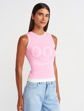 توب نسائي "تانك" مزدوج بتصميم عصري ألوان متعددة | Women's Double Layer Contrast Tank Top — 4