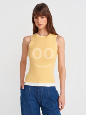 توب نسائي "تانك" مزدوج بتصميم عصري ألوان متعددة | Women's Double Layer Contrast Tank Top — 7