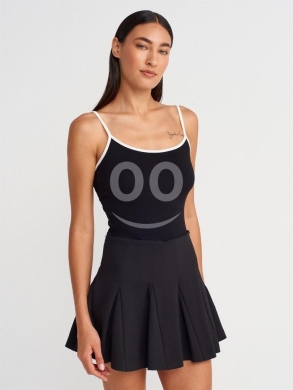 توب نسائي "كاميسول" ريب بتصميم كونتراست | Women's Contrast Ribbed Camisole Top — 7