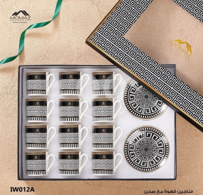 Kitchen appliances in Taalabaya - طقم فناجين قهوة مع صحون 24 قطعة من مومز | MOMAZ 24-Piece Coffee Cup & Saucer Set