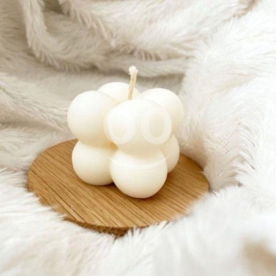 Other Goods in Ghaziyeh - شمعة بابل دائرية بتصميم عصري بسيط | Round Mini Bubble Decorative Candle