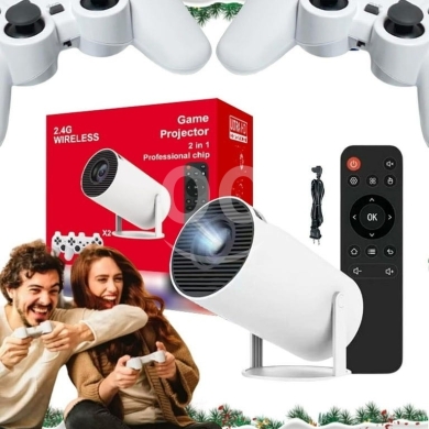 بروجكتر ألعاب ريترو بدقة 4K بنظام أندرويد 11 | New 4K Android 11 Projector Retro Game Con… — 2