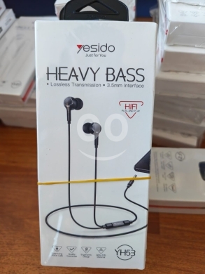 Mobile accessories in Manara - سماعات يسيدو YH53 سلكية بصوت باص قوي ومنفذ 3.5 ملم | Yesido YH53 Heavy Bass 3.5mm Earphones
