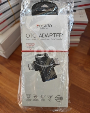 Mobile accessories dans Manara - محول يسيدو GS35 2-in-1 OTG لنقل البيانات بسرعة USB 3.0 | Yesido GS35 2-in-1 USB 3.0 OTG Adapter