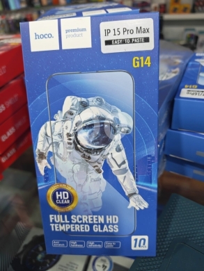 Mobile accessories in Manara - شاشة حماية هوكو G14 للايفون 15 برو ماكس | Hoco G14 HD Tempered Glass for iPhone 15 Pro Max