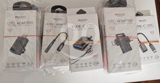 Mobile accessories in Manara - وصلات يسيدو OTG ومحولات صوت متنوعة | Yesido OTG Adapters & Audio Converters Collection