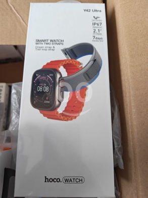 Smart Watches في منارة - ساعة هوكو Y42 الترا الذكية مع حزامين (أوشن وتريل) | Hoco Y42 Ultra Smart Watch with Two Straps