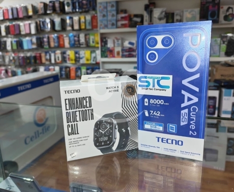 Mobile phones in Manara - تكنو بوفا 6 كيرف وساعة تكنو واتش 3 اكتيف | Tecno POVA 6 Curve & Tecno Watch 3 Active