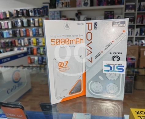 Mobile phones in Manara - تكنو بوفا 7 بشبكة 5G مع باور بانك لاسلكي مغناطيسي هدية | Tecno POVA 7 5G with Free Magnetic Wireless