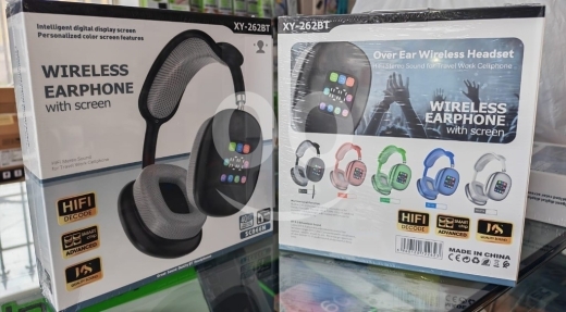 Mobile accessories in Manara - سماعات رأس لاسلكية XY-262BT مع شاشة رقمية ذكية | XY-262BT Over-Ear Wireless Headset