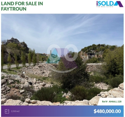 Lands for sale in Feytroun - 2310m2 land+mountain view 4sale in Faytroun - أرض للبيع في فيطرونAM66L128