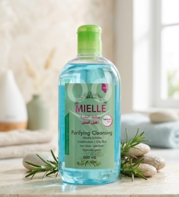 Health & Beauty in Hamra - منظف ميلي المطور بإكليل الجبل للبشرة الدهنية | MIELLE Rosemary Purifying Micellar Cleanser