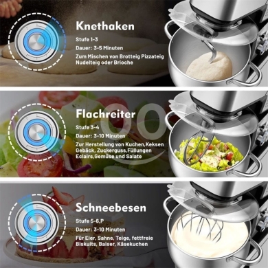 Homelux SC-667 Food Processor 2500 W Kneading Machine, 12 L Food Processor, Dough… — 3