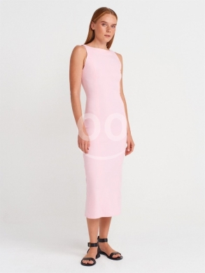 فستان ميدي أنيق بياقة قارب من Styllana Store | Elegant Boat-Neck Midi Dress — 3