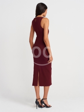 فستان ميدي أنيق بياقة قارب من Styllana Store | Elegant Boat-Neck Midi Dress — 7