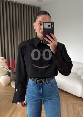 قميص كلاسيكي عصري بجيوب أمامية من Styllana Store | Chic Button-Down Utility Shirt — 3