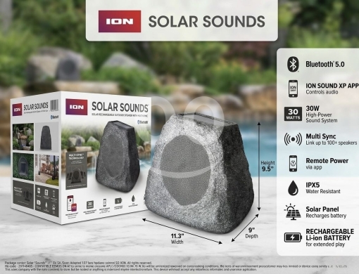 Other electronics in Achrafieh - سبيكر صخري خارجي ION Solar Sounds يعمل بالطاقة الشمسية | ION Solar Sounds Outdoor Rock Speaker