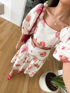طقم صيفي قطعتين بنقشة صدف البحر من Styllana Store | Two-Piece Seashell Print Summer Set — 4