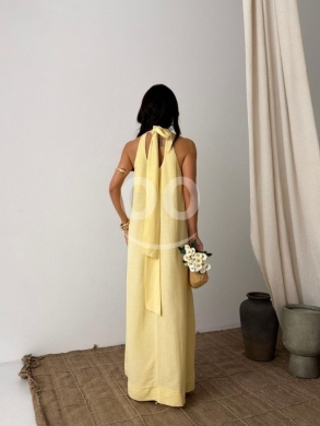فستان صيفي طويل بتصميم الرسن من متجر Styllana | Styllana Store Elegant Halter Neck Summer… — 5