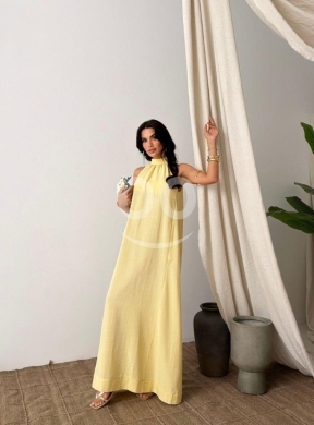 فستان صيفي طويل بتصميم الرسن من متجر Styllana | Styllana Store Elegant Halter Neck Summer… — 2
