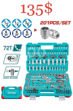 Outils et matériaux de bricolage dans Tripoli - طقم أدوات توتال 201 قطعة احترافي شامل | Total 201-Piece Professional Tool Set