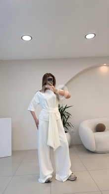طقم كاجوال أنيق بعقدة أمامية من متجر Styllana | Styllana Store Elegant Front-Tie Casual S… — 5