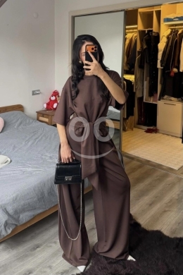 Vêtements, chaussures et accessoires dans Dahr el-Ain - طقم كاجوال أنيق بعقدة أمامية من متجر Styllana | Styllana Store Elegant Front-Tie Casual Set