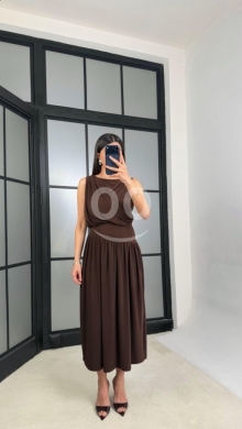 فستان درابيه راقي من متجر Styllana | Styllana Store Sophisticated Draped Dress — 3