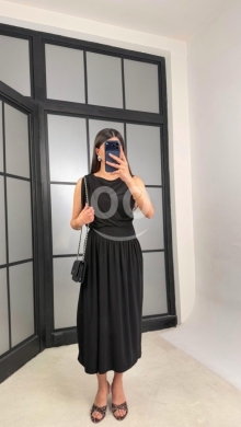 فستان درابيه راقي من متجر Styllana | Styllana Store Sophisticated Draped Dress — 7