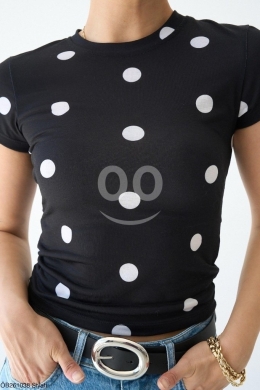 تي شيرت بولكا دوت عصري من متجر Styllana | Styllana Store Trendy Polka Dot Tee — 5