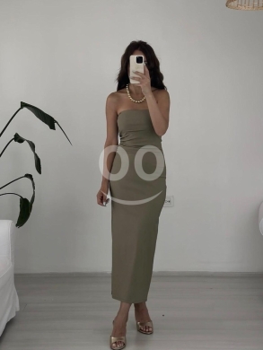 فستان ماكسي "توب" أنيق من متجر Styllana | Styllana Store Elegant Strapless Maxi Dress — 2