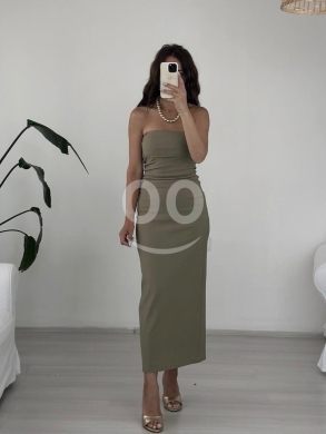 فستان ماكسي "توب" أنيق من متجر Styllana | Styllana Store Elegant Strapless Maxi Dress — 3