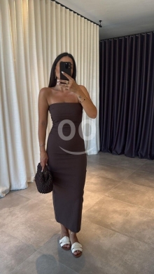 فستان ماكسي "توب" أنيق من متجر Styllana | Styllana Store Elegant Strapless Maxi Dress — 8
