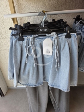 Vêtements, chaussures et accessoires dans Dahr el-Ain - تنورة جينز قصيرة برباط خصر عصري من متجر Styllana | Styllana Store Trendy Denim Mini Skirt
