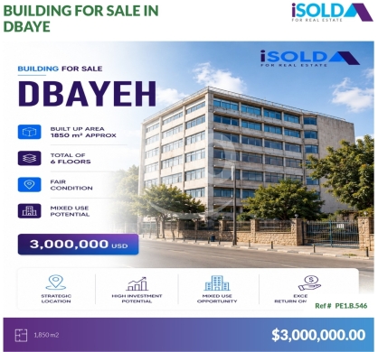 Other real estate in Dbayeh - Prime investment opportunity in one of Dbaye&rsquo;s most strategic LocationPE1B546