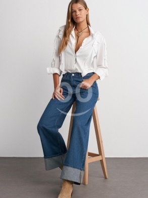 بنطلون جينز واسع بفتحة كاحل عريضة من متجر Styllana | Styllana Store Wide-Leg Jeans — 2