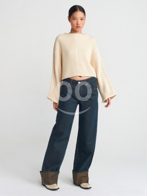 بنطلون جينز واسع بلمسة عصرية من متجر Styllana | Styllana Store Modern Wide-Leg Denim Jeans — 2