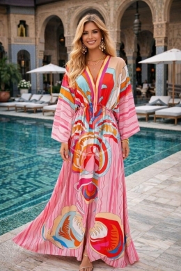 Vêtements, chaussures et accessoires dans Dahr el-Ain - فستان ماكسي مطبع بألوان حيوية من متجر Styllana | Styllana Store Vibrant Printed Maxi Dress